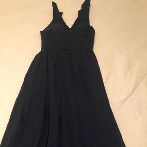 Azazie Navy blue floorlength bridesmaid dress. Custom size for 5’4” 115lb petite